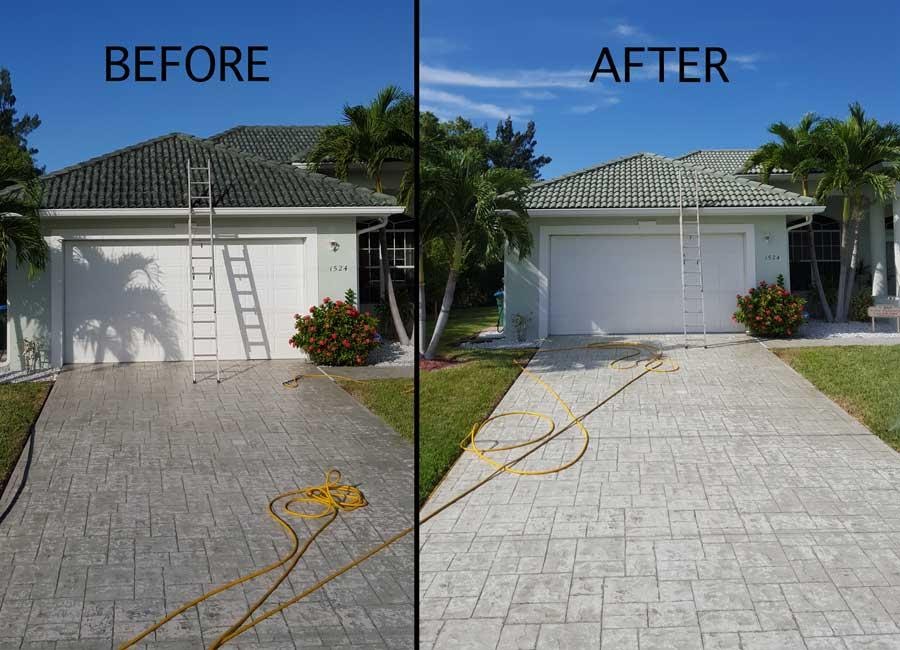 Before and after driveway